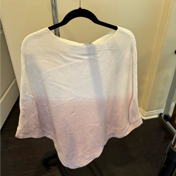 Barefoot Dreams Ocean Breeze Poncho Ombre Rose Mist Cozy Chic Ultra Lite OS - Picture 2 of 4